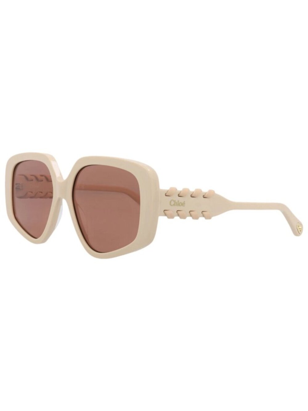 New Chloé Women's Eyeglasses Square Rectangle Ivory Ivory Red